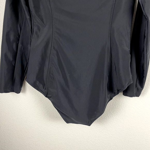 Cabana Life One Piece Swimsuit Womens XL Black Zip Front Pockets UPF 50 NWT - Picture 12 of 16